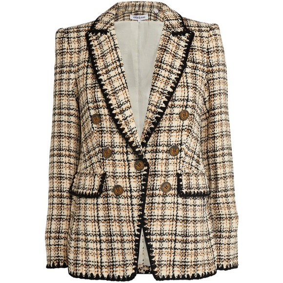 Veronica Beard Lawrence Dickey Crochet Trim Tweed Blazer - Picture 2 of 12